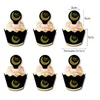 12pcs / set eid mubarak cupcake toppers gâteau tasses emballages festival du Ramadan décoration de fête musulman islamique