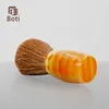 Boti raser pinceau marron Horse Hair Bulb Type avec Golden Carpe Handle's Men's Wet Shave Tools