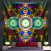 Indian Mandala Tapestry Psychedelic Scene Decor Home Decor Tapestry Bohémien Decor Hippie Yoga Tappetino divano di divano di divano