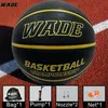 Wade Original Basketball Ball Größe 7 Bola Gummi Ball für Outdoor Erwachsenen Training Ball Kids Jugendstudent Ball 240408