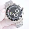 Business AAAA Round Automatic Grey Men's Superclone Chronograph 40*12.3Mm Watch 7750 Designers Fashion Movement Black 380 montredeluxe