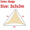 Beige Triangle Sun Shade Sail Permeable Anti-UV Sunshade Net Outdoor Sun Shelter Canopy Outdoor Patio Pool Sunshade Sails