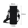 Sportvattenflaskor bärväska med rem Neopren vattenhållare axelband svart flaskbärare insulat väska