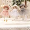 Juldekorationer Handgjorda hantverk Plush Angel Girl Doll Pendant Christmas Tree Hanging Ornament Nyår 2024 Xmas presentleksak