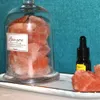 Bulk Natural Orange Salt Stone Rough Stone Fountain Rocks Mineral Prov för Reiki Healing Crystal Essential Oil Diffuser DIY