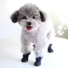 4pcs Puppy Boots Snow Sticker Sticker Ferme Chaussures Pet Chaussures résistantes à l'eau Chaussures d'hiver pour chien de dérapage