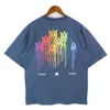 Camisetas impresas de colorida de colorida de verano Camiseta de ajuste suelto de manga corta para hombres y mujeres.