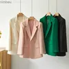 Damespakken Blazers Plus Size S-7XL Dubbele borstborsten Blazers For Women Office Lady OL Loose Oversize Classic Coat Suit Jack Chic Outwear Outfits C240410