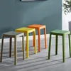 Nordiska möbler plast hög pall enkel modern matsal vardagsrumsstol mobil säte barstolar kreativ fyrkantig pall