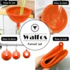 Walfos Multifunktionell kvalitet Silikontratt Wide Mouth Tratt för olja flytande vin Canning Cooking Kitchen Accessiores Tool