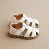 Nieuwe lente zomerschoenen jongens zachte lederen sandalen babyjongens zomer prewalker zachte zool echte lederen strand sandalen csh130