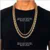 6-9mm Gold Plated Metal Braid Chain 29 5 Inch For Men Women Stunning Fashion Cool Jewelry263W