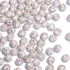 10pcs/lot AB White Rhinestones Crystal Beads Disco Ball Bracelet Charms Beads for Wholesale Handmade Craft Jewelry Making DIY