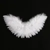 ピンクの黒い白い天使の羽の翼装飾品用ミニ翼DIYコスチューム人形の写真ハロウィーンクリスマスウェディング