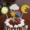 Радуга Unicorn с днем рождения торт Topper Topper Topper Wedding Kids Deby Shower Party выпекать десерт торт