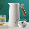 1000 ml Thermalkaffekarafie Temperaturanzeige doppelte isolierte Kaffee Thermoskapsel hoch Kapazität Home Kitchen Teeflasche