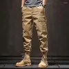 Calça masculina Cargo Ins Trend Trend Straight Corean Version of the Spring and Autumn Function Logo Casual For Boys Girls