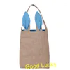 Party Decoration 10pcs/lot Good Quality Burlap & Linen Cotton 14 Colors Mixed Personalize Easter Bag Children's Tote