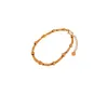 Real Gold Electroplated Antique Vintage Prismatic Perle Bracelet polyvalent à la mode, une sensation légère et haut de gamme pour les accessoires à la main des femmes
