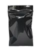 MultiSize 100pcslot haut zip serrure noir opaque pe plastique en plastique emballage sacs d'emballage de poignée