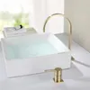 Rubinetto del rubinetto spazzolato per bagno spazzolato due fori in oro rosa oro diffuso del rubinetto del rubinetto tocco 360 tappa del bacino rotante