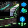 200pcs blask w ciemnym ogrodzie Pebbles Glow Stones Rocks for Walkways Garden Path Patio Lawn Decor Luminous Stones