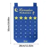 Party -Dekoration DIY Eid Mubarak fühlte Ramadan -Kalender mit Tasche für Kindergeschenke Countdown -Kalender 2024 muslimisches Dekor