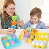 Bambini montessori smart uova giocattolo giocattoli giochi educativi modelli strati corrispondenti giocattoli di uova di gallina colorate per bambini