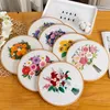 Floral Bouquet Patterns Embroidery Kit DIY Handcraft Cross Stitch Set Materials Package Embroidery Hoop Sewing Supplies Decor