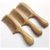 Cepillos para el cabello peine de madera natural Estructura de empalme de peinado Capacidad de cabello fino de dientes fino