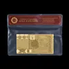 Outlesaleretail Ukraine Metal Gold Foil Banknote UAH 1 Золотые фальшивые деньги украинская валюта копия с COA