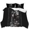 Skull Dobet Cover Set 3D Beauty Skull Gothic Pattern Couple pour les amoureux Ensemble de literie Double Queen King Size Polyester Qulit Cover