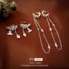 Zircon Planet Love Clip de glass Instagram, design unique, pas de clip d'oreillette d'oreille, boucles d'oreilles à vent froid