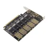 Карты PCIE 5Port M2 Ключ B SATA3.0 Расширение карта SSD JMB585 PCIE SATA M.2 NVME CARD CARD CARD