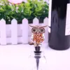 Cute Owl Wine Butelka Stoppper Pluza Pieczęcie wielokrotnego użytku czapki ślubne Wedding Party Dekoracje