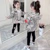 Girls Baby's Kids Coat Jacket Outwear 2022 Purple Purple Autumn Top Top Top Outdoor Party Party Adolescents plus taille d'enfants