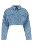 Suits-survêtements pour femmes en denim bleu sequin sexy sexy deux pièces femmes veste et shorts correspondants 2024 tenues de printemps d'été à manches longues