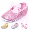 Sneakers de nieuwe glitter boog prinses meisjes schoenen baby baby schoenen comfortabele softssoled schoenen goud zilver roze, zoete en schattige mode