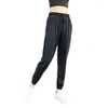 Actieve broek losse casual trekstring Tie voet snel drogen ademende nylon naakt gevoel vrouwen yoga fitness joggers