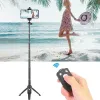 Sticks Yunteng 9928 Tripod Selfie Stick Cep Telefonu Universal Bluetooth Selfie Bracket IPhone XS MAX/XS/XR/X/8 Plus/7/6 Plus