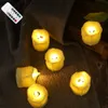 Pack of 4 Remote Control Moving Wick LED Tealight Candles,Battery Operated Small Fake Dancing Flame Candles For Holder Dec