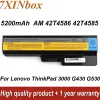 Batteries 42T4585 42T4586 11.1V 5200mAh Batterie d'ordinateur portable pour Lenovo Thinkpad 3000 G430 G530 G530M G450 G555 N500 IdeaPad B460 G430 Series