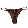 Mutandine da donna Stampa leopardo a bassa vita a bassa e traspirante bere briefs sexy da parte di mutande sexy da parte di cotone sexy.