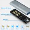 Kapsling Oscoo M2 SSD Case NVME SATA Dual Protocol M.2 till USB Typ C 3.2 Gen 2 Portable SSD SATA NVME Enclosure Extern PC Case