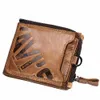 2021 NEW Crazy Horse Genuine Leather Wallet Men Coin Purse Male Cuzdan Walet Portomee PORTFOLIO Perse Small Pocket mey bag Q6Zo#