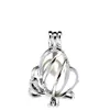 10pcs Charme clássico Flower Pearl Cage Locket Aromaterapia Pulseira de colar de pendente para jóias de presentes Fazendo volume