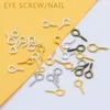 200pcs 8/10/12 / 13 mm Petit minuscules mini-broches Eyepins accrochent les yeux à vis de vis