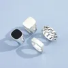 Hip Hop Ring Ring Mens Trendy Punk Style Alloy European and Korean Set Oil Dripping Non Fading Jewelry