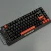 Akcesoria 142 Klucz OEM Profil PBT Keycaps podwójne strzały Czarny Orange Dye Sublimation Cape Zestaw DIY niestandardowy mechaniczna klawiatura MX Przełącznik MX