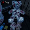 Handmade Gothic Lolita bear bag sanguinary Bear Doll Bag Women Personality shoulder bag Halloween Cosplay Blood bear bag Gift